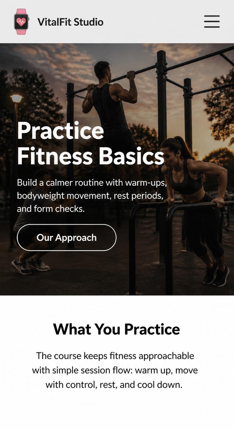 VitalFit Studio — Fitness & Wellness website sample